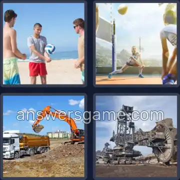 4 Bilder 1 Wort 6 Buchstaben BAGGER