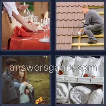 4 Bilder 1 Wort 6 Buchstaben DECKEN