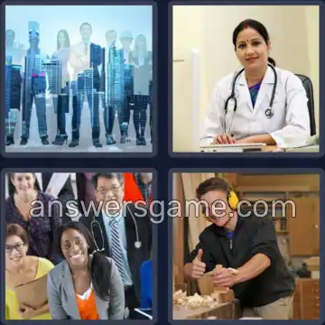 4 Bilder 1 Wort 6 Buchstaben BERUFE