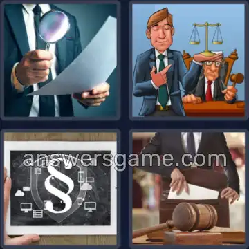 4 Bilder 1 Wort 6 Buchstaben ANWALT