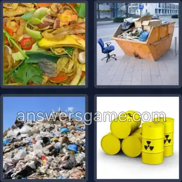 4 Bilder 1 Wort 6 Buchstaben ABFALL