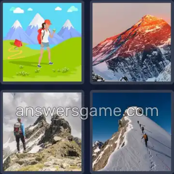 4 Bilder 1 Wort 6 Buchstaben GIPFEL