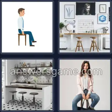 4 Bilder 1 Wort 6 Buchstaben HOCKER