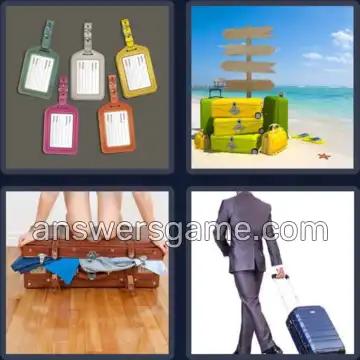 4 Bilder 1 Wort 6 Buchstaben GEPÄCK
