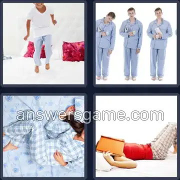 4 Bilder 1 Wort 6 Buchstaben PYJAMA