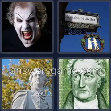4 Bilder 1 Wort 6 Buchstaben GOETHE