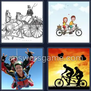 4 Bilder 1 Wort 6 Buchstaben TANDEM