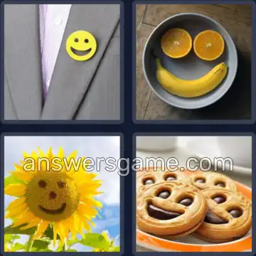 4 Bilder 1 Wort 6 Buchstaben SMILEY