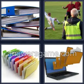 4 Bilder 1 Wort 6 Buchstaben ORDNER