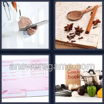 4 Bilder 1 Wort 6 Buchstaben REZEPT