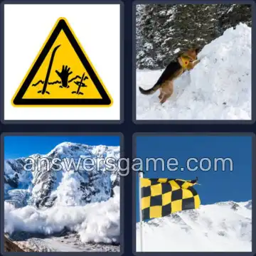 4 Bilder 1 Wort 6 Buchstaben LAWINE
