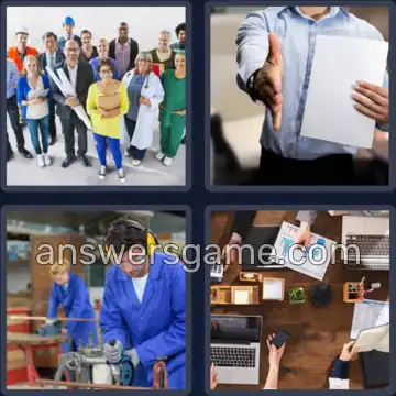 4 Bilder 1 Wort 6 Buchstaben ARBEIT