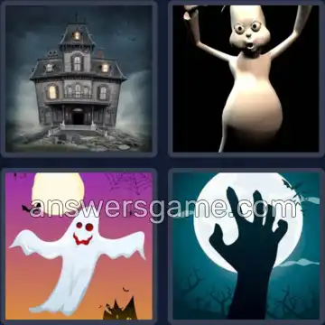 4 Bilder 1 Wort 6 Buchstaben SPUKEN