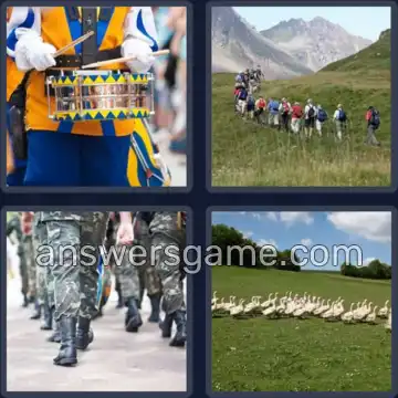 4 Bilder 1 Wort 6 Buchstaben MARSCH