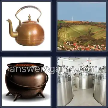 4 Bilder 1 Wort 6 Buchstaben KESSEL