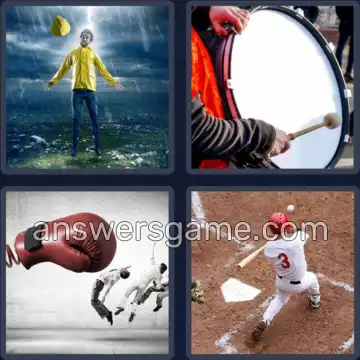 4 Bilder 1 Wort 6 Buchstaben SCHLAG