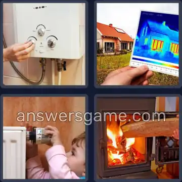 4 Bilder 1 Wort 6 Buchstaben HEIZEN