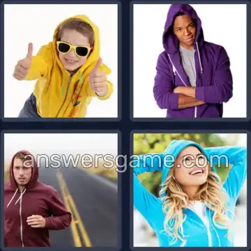 4 Bilder 1 Wort 6 Buchstaben HOODIE
