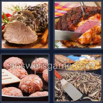 4 Bilder 1 Wort 6 Buchstaben BRATEN