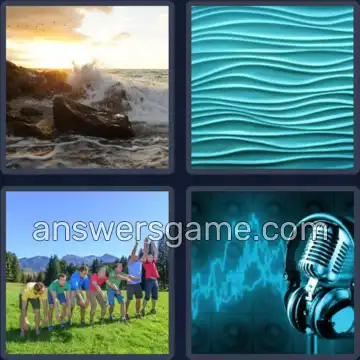 4 Bilder 1 Wort 6 Buchstaben WELLEN