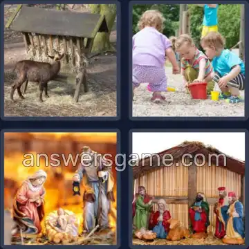 4 Bilder 1 Wort 6 Buchstaben KRIPPE