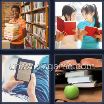 4 Bilder 1 Wort 6 Buchstaben BÜCHER