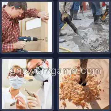 4 Bilder 1 Wort 6 Buchstaben BOHREN