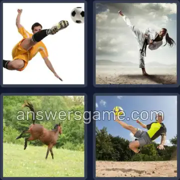 4 Bilder 1 Wort 6 Buchstaben KICKEN