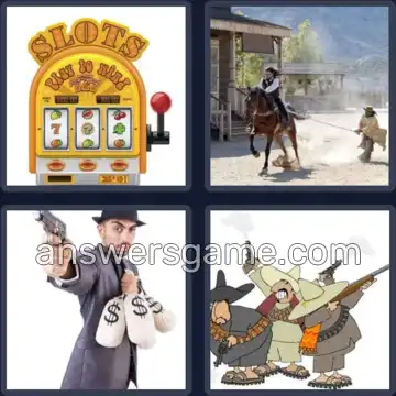 4 Bilder 1 Wort 6 Buchstaben BANDIT