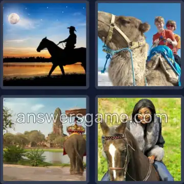 4 Bilder 1 Wort 6 Buchstaben REITEN