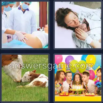 4 Bilder 1 Wort 6 Buchstaben GEBURT