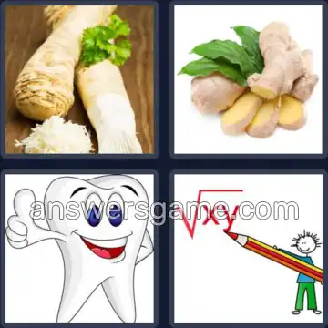 4 Bilder 1 Wort 6 Buchstaben WURZEL