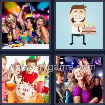 4 Bilder 1 Wort 6 Buchstaben FEIERN