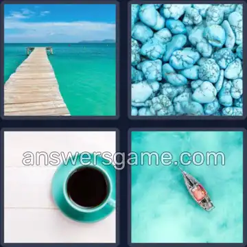 4 Bilder 1 Wort 6 Buchstaben TÜRKIS