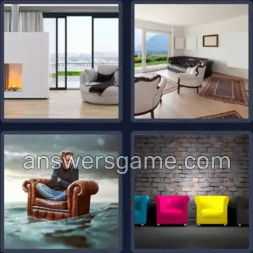 4 Bilder 1 Wort 6 Buchstaben SESSEL