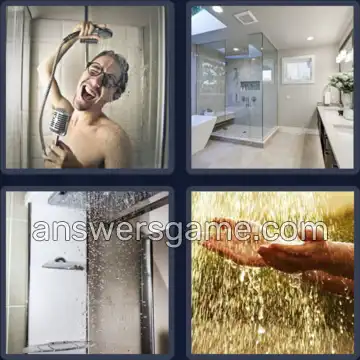 4 Bilder 1 Wort 6 Buchstaben DUSCHE