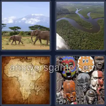 4 Bilder 1 Wort 6 Buchstaben AFRIKA