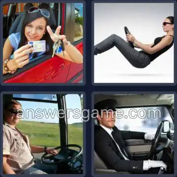 4 Bilder 1 Wort 6 Buchstaben FAHRER