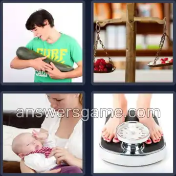 4 Bilder 1 Wort 6 Buchstaben WIEGEN