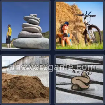 4 Bilder 1 Wort 6 Buchstaben HAUFEN
