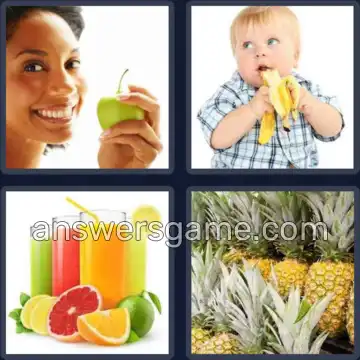 4 Bilder 1 Wort 6 Buchstaben FRUCHT
