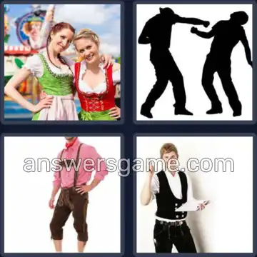 4 Bilder 1 Wort 6 Buchstaben TRACHT