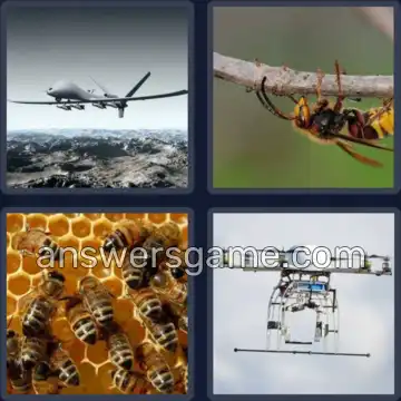 4 Bilder 1 Wort 6 Buchstaben DROHNE