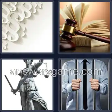 4 Bilder 1 Wort 6 Buchstaben JUSTIZ