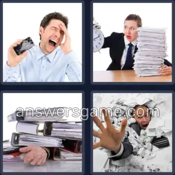 4 Bilder 1 Wort 6 Buchstaben STRESS