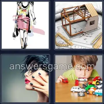 4 Bilder 1 Wort 6 Buchstaben MODELL