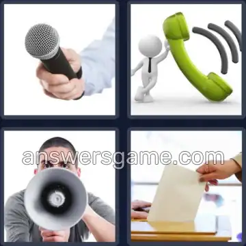 4 Bilder 1 Wort 6 Buchstaben STIMME