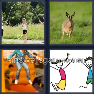 4 Bilder 1 Wort 6 Buchstaben HÜPFEN