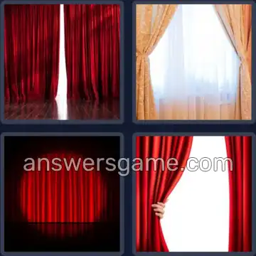 4 Bilder 1 Wort 7 Buchstaben VORHANG