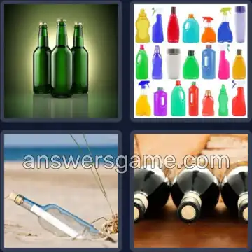 4 Bilder 1 Wort 7 Buchstaben FLASCHE